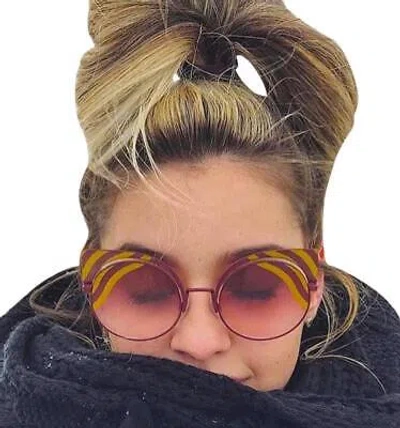 Pre-owned Fendi 0215s-0l9x4 (no Case) Yellow Sunglasses