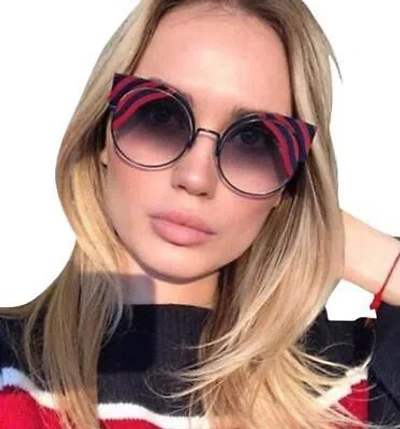 Pre-owned Fendi 0215s-0m19l (no Case) Rose Sunglasses In Pink
