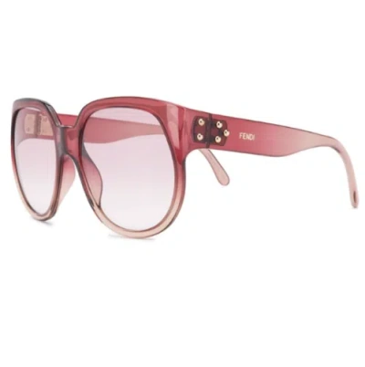 Pre-owned Fendi 0403gs-08cq9r (no Case) Transparent Brown Sunglasses