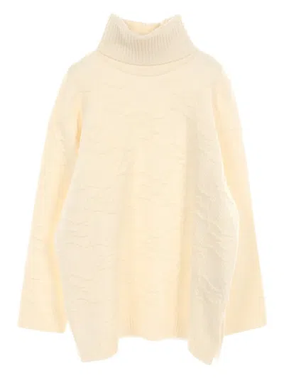 Pre-owned Fendi 10's Ff Calligraphy Sweater In Neutrals