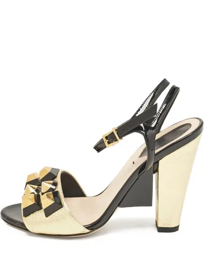 Pre-owned Fendi 105mm Embellished Sandals