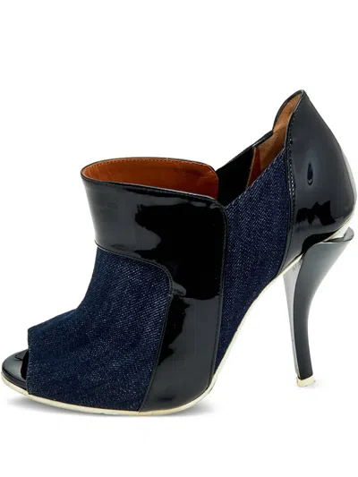 Pre-owned Fendi 105mm Peep-toe Ankle Boots