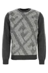 Fendi Embroidered Wool Blend Sweater In Multi