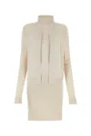 Fendi Light Pink Stretch Silk Blend Mini Dress In Pink
