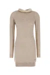 Fendi Cappuccino Wool Blend Mini Dress