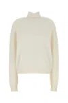Fendi Maglione In Misto Cashmere Bianco Donna In Neutral