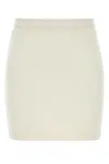 Fendi White Cashmere Blend Mini Skirt In Neutral