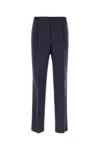 Fendi Blue Straight Pants In Wool Man In Blue