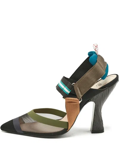 Pre-owned Fendi 110mm Colibri Pumps In Multi