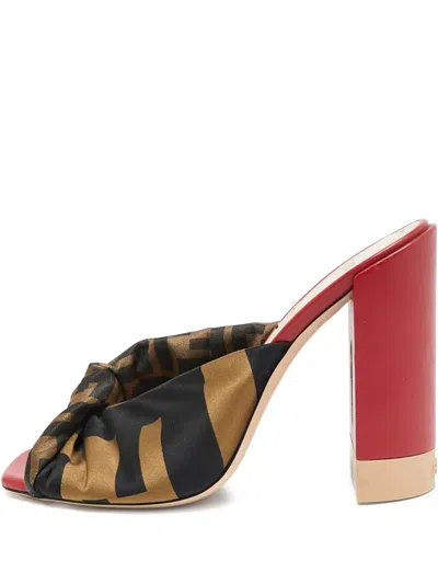 Pre-owned Fendi 110mm Ff-motif Sandals