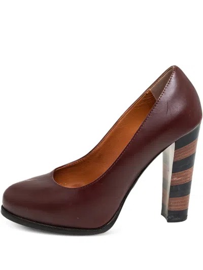 Pre-owned Fendi 110mm Pequin Pumps