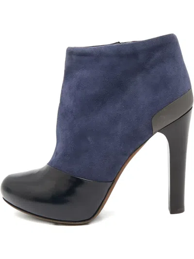 Pre-owned Fendi 110mm Suede Leather Ankle Boots
