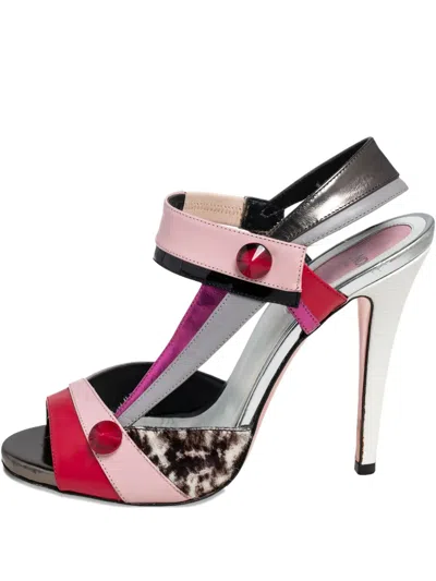 Pre-owned Fendi 115mm Slingback Peep-toe Sandals