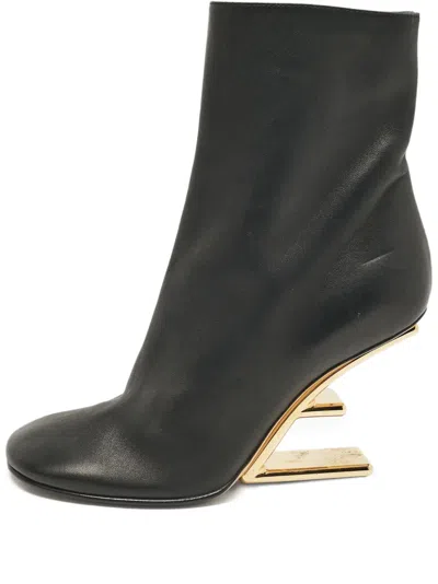 Pre-owned Fendi 120mm Leather Boots