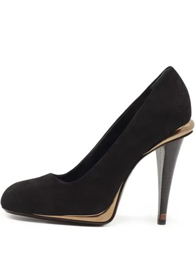 Pre-owned Fendi 130mm Suede Heeled Pumps