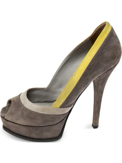 Pre-owned Fendi 135mm Peep-toe Pumps