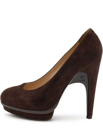 Pre-owned Fendi 140mm Suede Pumps