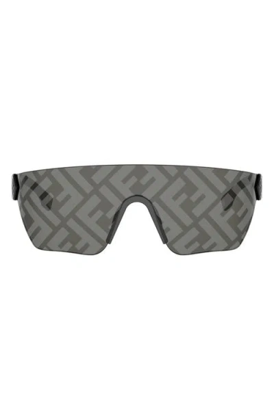 Fendi 142mm Rimless Mask Sunglasses In Gray