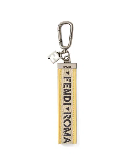 Fendi 1925 Ff-logo Charm Keyring In Multi