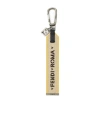 Fendi 1925 Logo-embroidered Keyring In Neutral