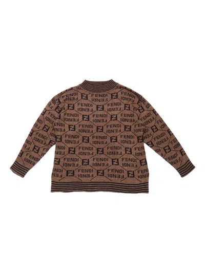 Pre-owned Fendi 1980-1990s Logo Knitted Sweater