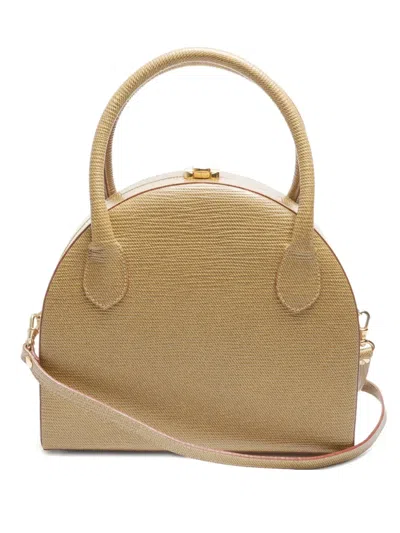 Pre-owned Fendi 1980s-1990s Mini Trunk Leather Tote Bag In Neutral