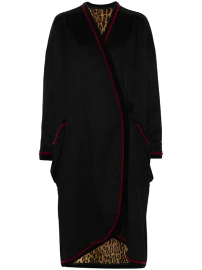 Pre-owned Fendi 1980s Reversible Coat In Black