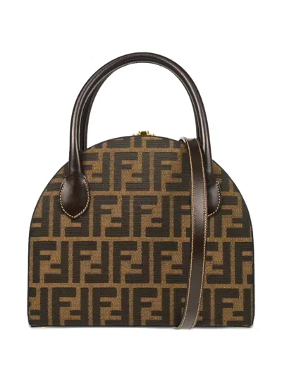 Pre-owned Fendi 1990-2000 Zucca 2way Handbag In Brown