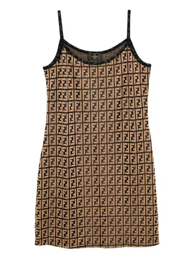 Pre-owned Fendi 1990-2000s Camisole Dress In Brown