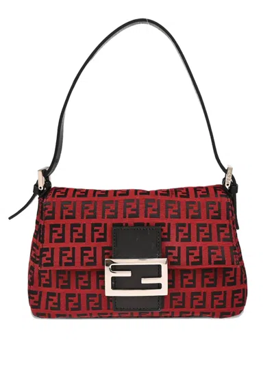 Pre-owned Fendi 1990-2000s Ff Monogram Handbag In Red
