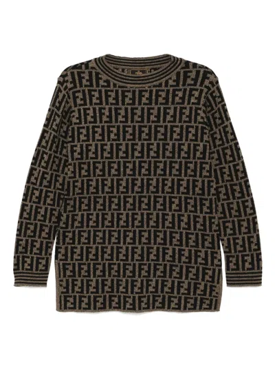 Pre-owned Fendi 1990-2000s Monogram Top In Black