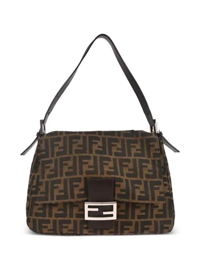 Pre-owned Fendi 1990-2000s Zucca Canvas Handbag In Brown