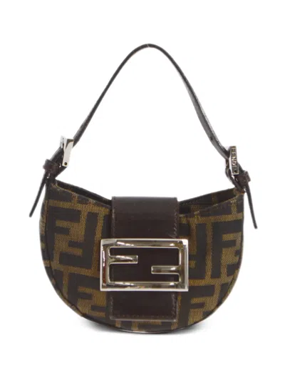 Pre-owned Fendi 1990-2000s Zucca-pattern Handbag In Brown