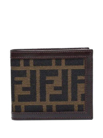 Pre-owned Fendi 1990-2000s Zucca Wallet In Brown