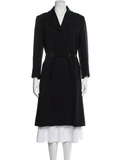 Pre-owned Fendi 1990's Trench Coat In Black