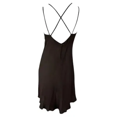Pre-owned Fendi 1990s  By Karl Lagerfeld Brown Spaghetti Strap Mini Dress 8