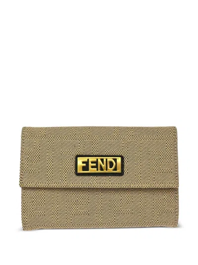 Pre-owned Fendi 1990s Zucca Pattern Wallet