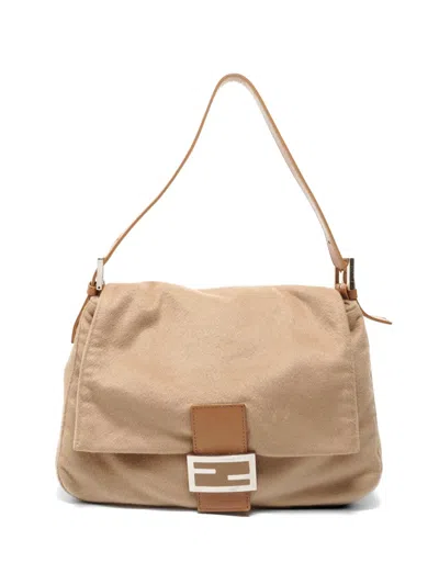 Pre-owned Fendi 1997-2000s Mamma Baguette Shoulder Bag In Brown