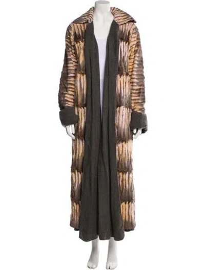 Pre-owned Fendi 1999 Alta Moda Fur Coat In Brown