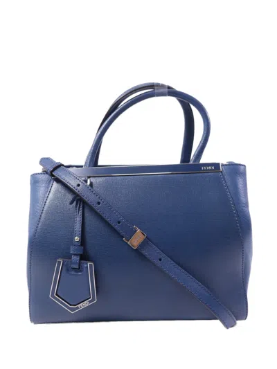Pre-owned Fendi 2 Jours Shoulder Bag In Blue