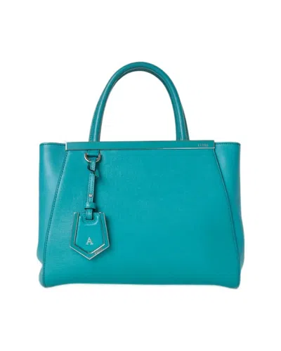 Fendi 2 Jours Small Turquoise Handbag