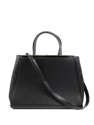 Pre-owned Fendi 2 Jours Tote Bag In Black