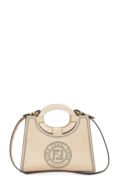 Fendi 2 Way Handbag In Beige