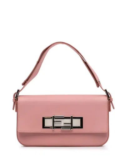 Pre-owned Fendi 2000-2010 Calfskin 3baguette Shoulder Bag In Pink