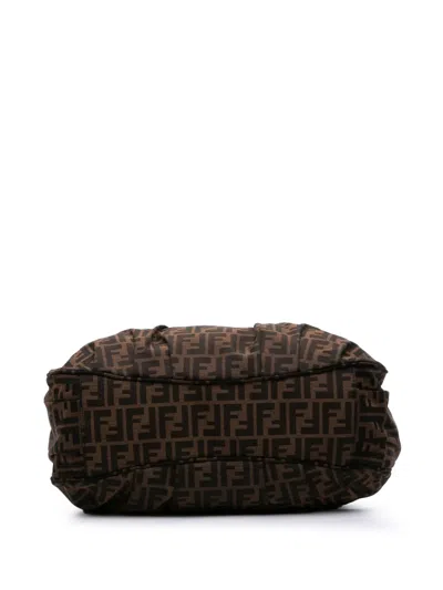 Pre-owned Fendi 2000-2010 Large Zucca Canvas Mia Tote Bag
