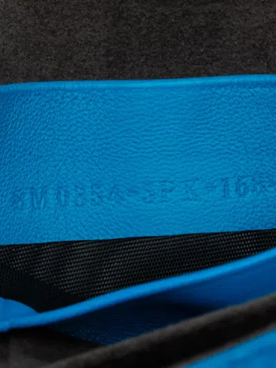 Pre-owned Fendi 2000-2010 Micro Bicolor Shearling Baguette Satchel In Blue