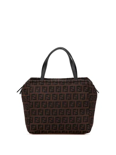 Pre-owned Fendi 2000-2010 Mini Zucchino Canvas Handbag