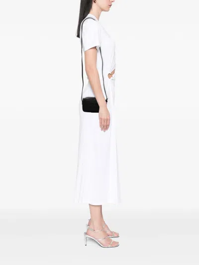 Pre-owned Fendi 2000-2010 Mini Zucchino Canvas Zip Crossbody Bag In Black