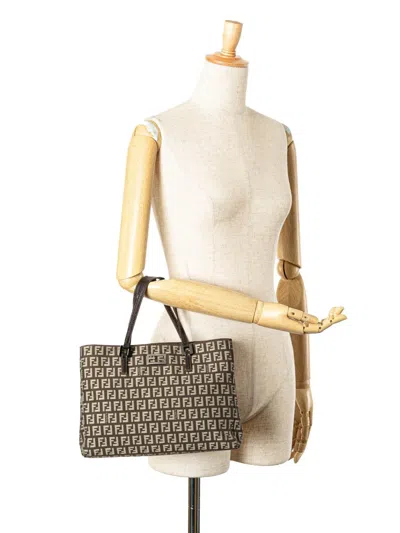 Pre-owned Fendi 2000-2010 Small Zucchino Canvas Tote Bag