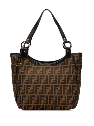 Pre-owned Fendi 2000-2010 Zucca Canvas Chef Tote Bag